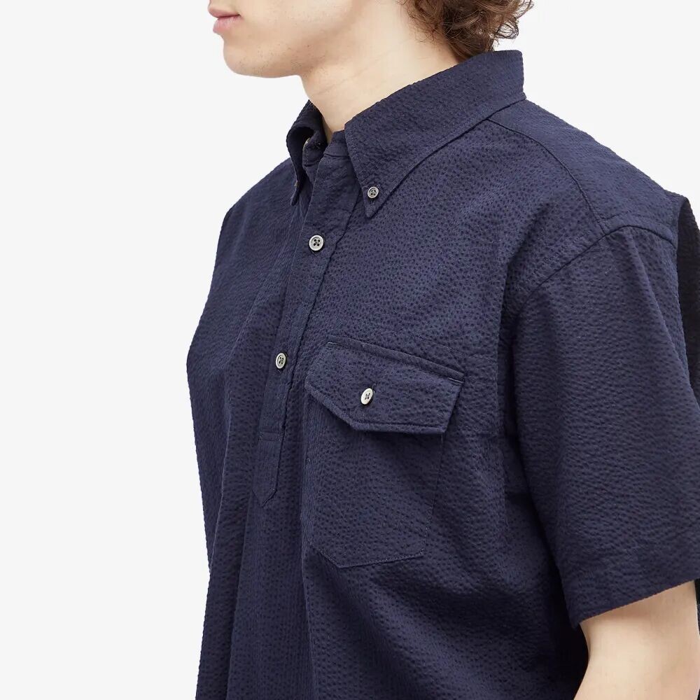 

Engineered Garments Рубашка на пуговицах с короткими рукавами Popover, синий