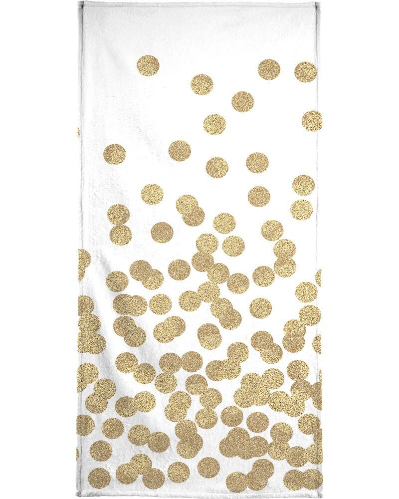 

Полотенце для ванной Juniqe Gold Glitter, цвет Gelb & Weiß