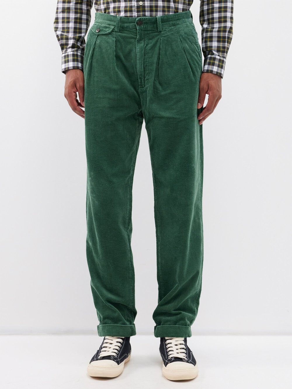 

Брюки whitman из хлопкового вельвета со складками Polo Ralph Lauren, зеленый
