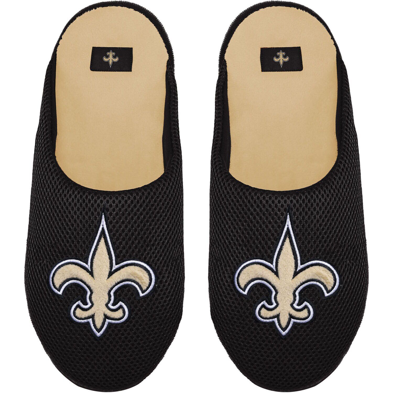 

Молодежные слиперы с цветными блоками и большим логотипом FOCO New Orleans Saints Unbranded