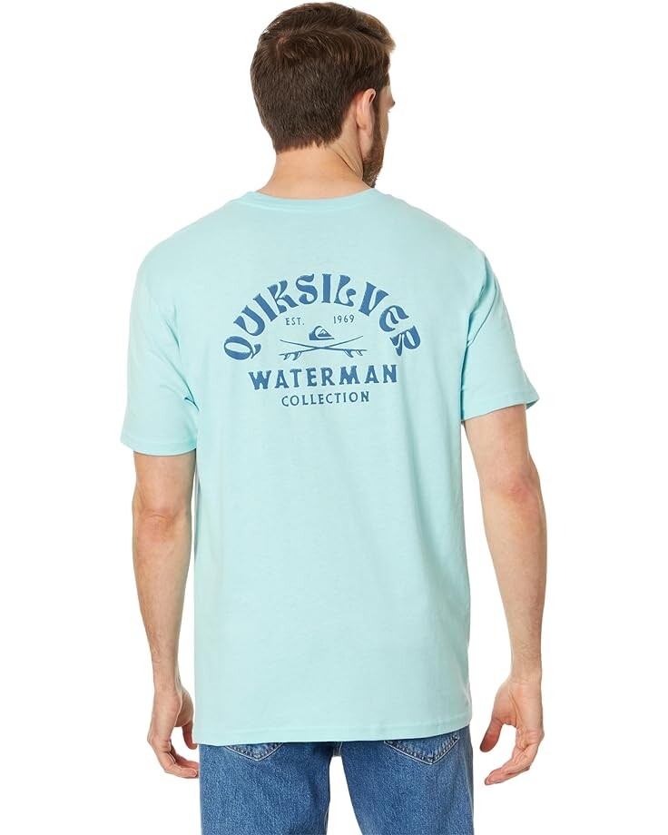 Футболка Quiksilver Waterman Deep Waters Short Sleeve Tee, цвет Gulf Stream