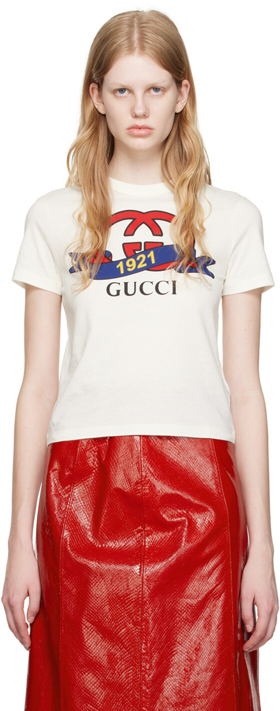 

Белая футболка Gucci Interlocking G 1921 от Gucci, Белый