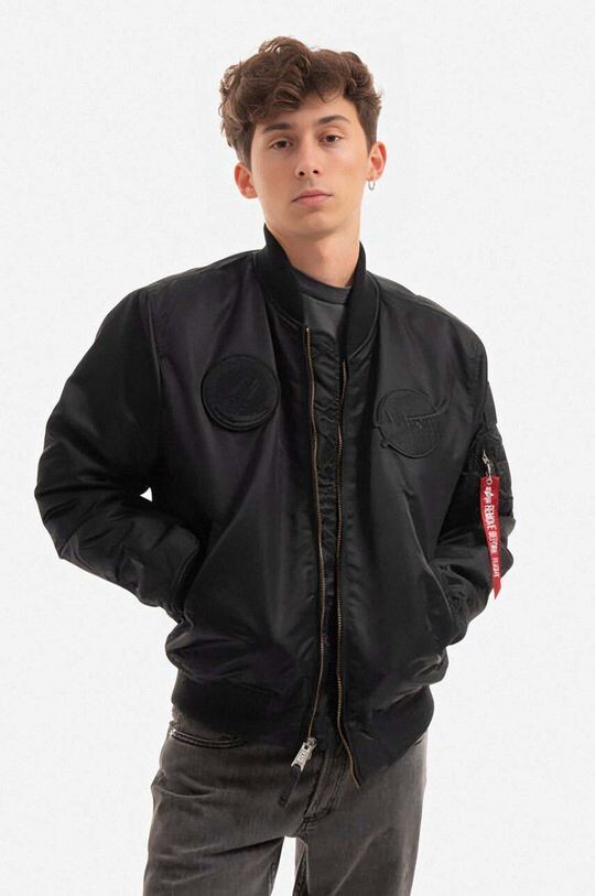 Куртка-бомбер НАСА MA-1 VF Alpha Industries, черный куртка бомбер наса ma 1 vf alpha industries черный