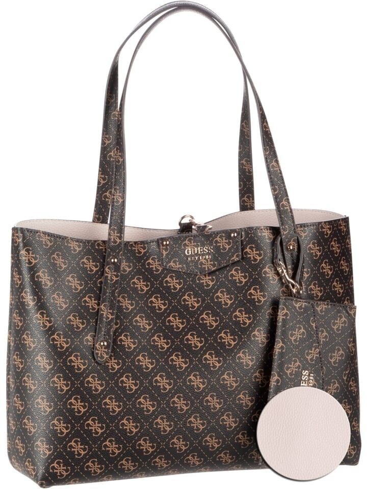 

Сумочка Guess Eco Brenton Logo Tote, цвет brown logo