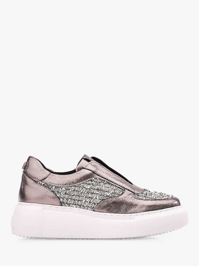 

Кожаные массивные кроссовки Moda in Pelle Althea, оловянный цвет