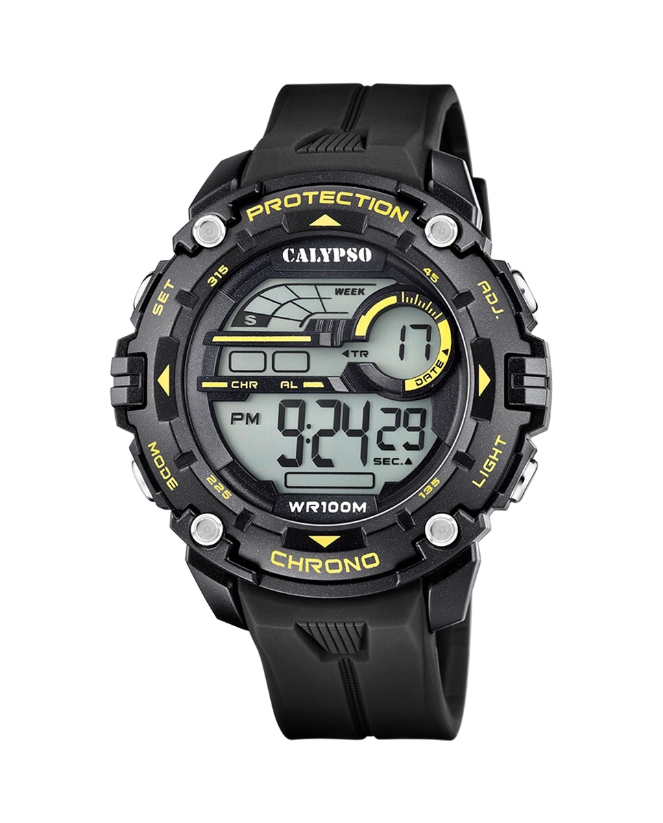 

K5819/4 Digital For Man черные резиновые мужские часы Calypso, черный