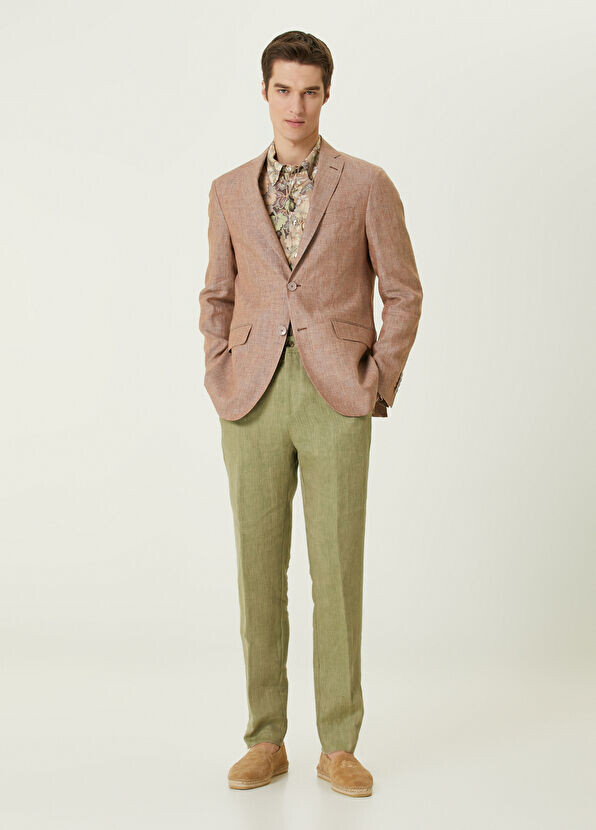 

Льняные брюки Etro, зеленый