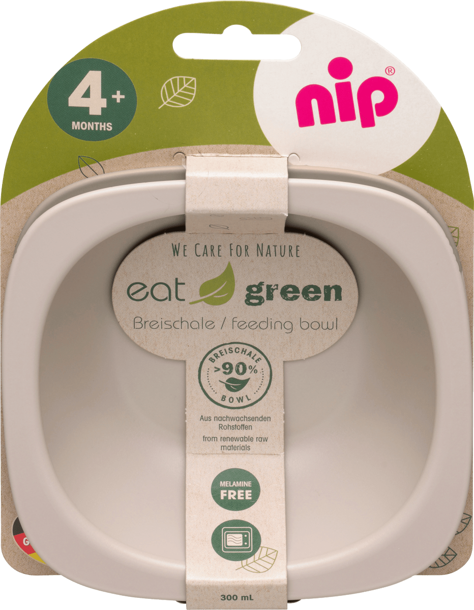 Миска для каши ешь зелено-серая 2 шт. Nip