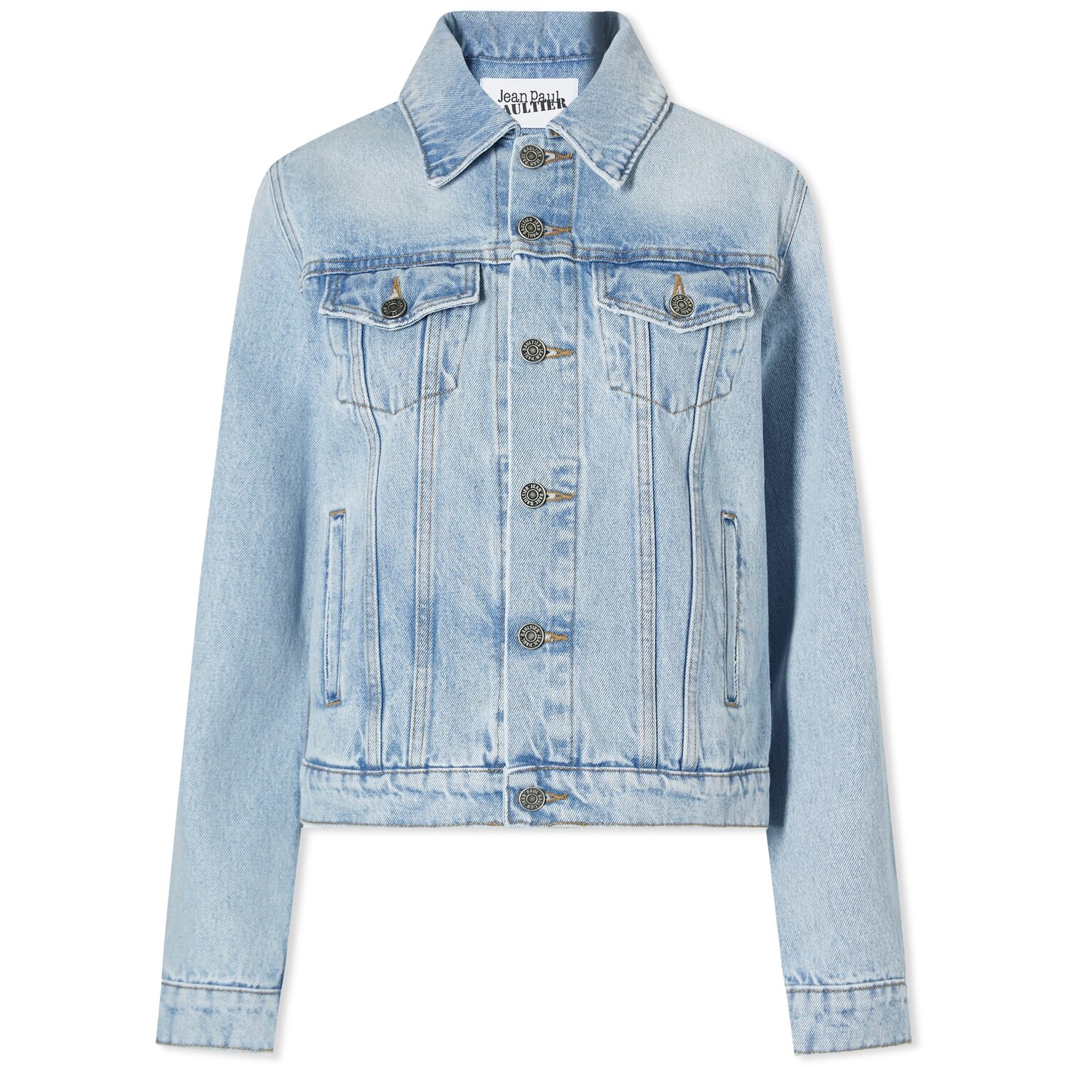 

Джинсовая куртка Jean Paul Gaultier Logo Denim, цвет Light Blue & White