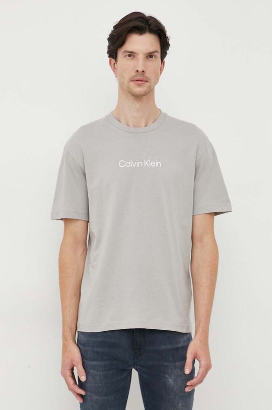 

Хлопковая футболка Calvin Klein, серый