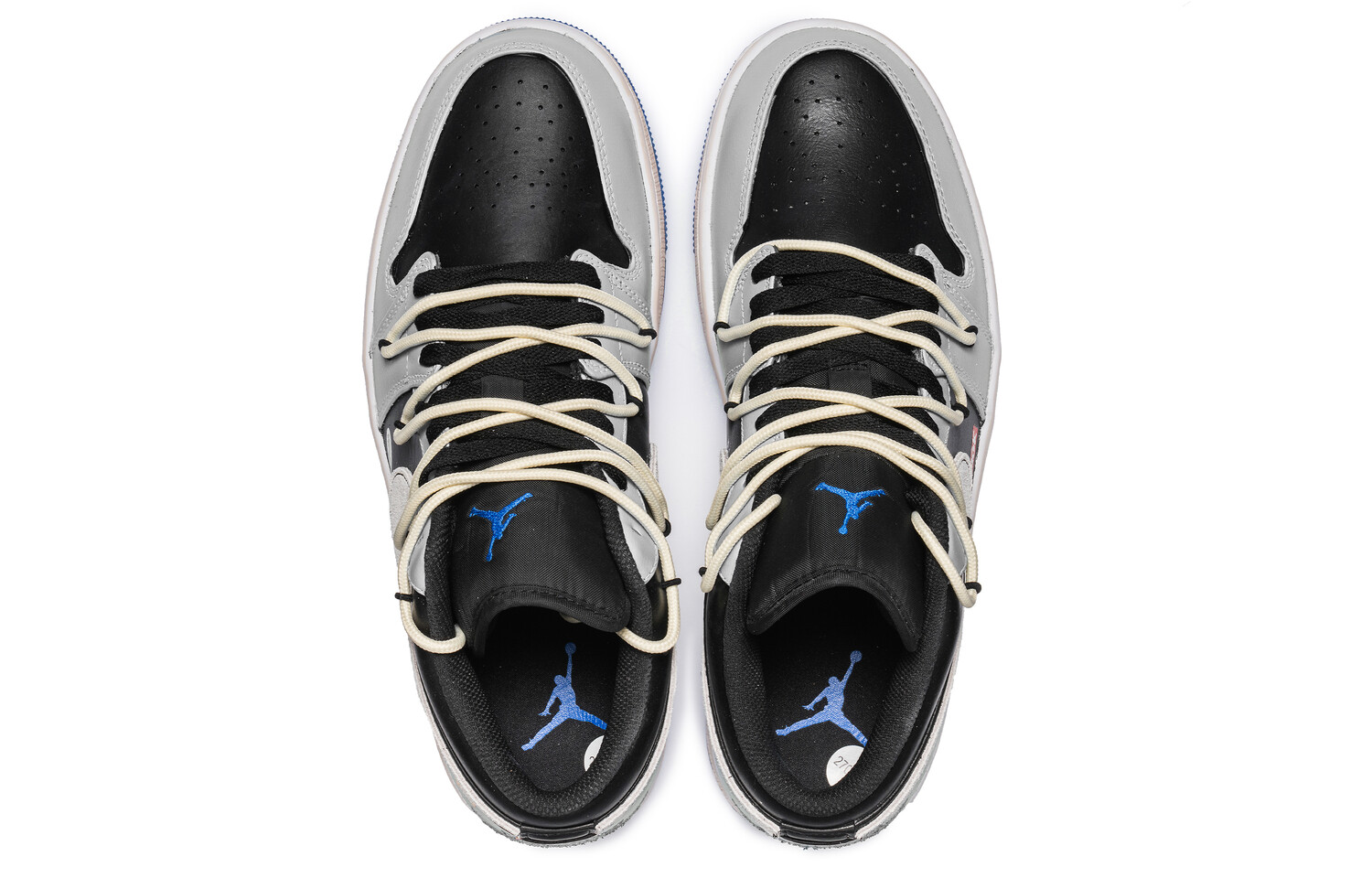 

Кроссовки Air Jordan 1 Vintage Basketball Shoes Men Low-top Grey/beige/black, черный/серый
