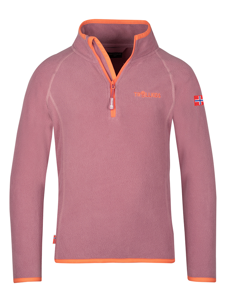 Флисовая куртка Trollkids Fleecepullover Nordland, розовый флисовая куртка ziener fleecepullover jonki розовый
