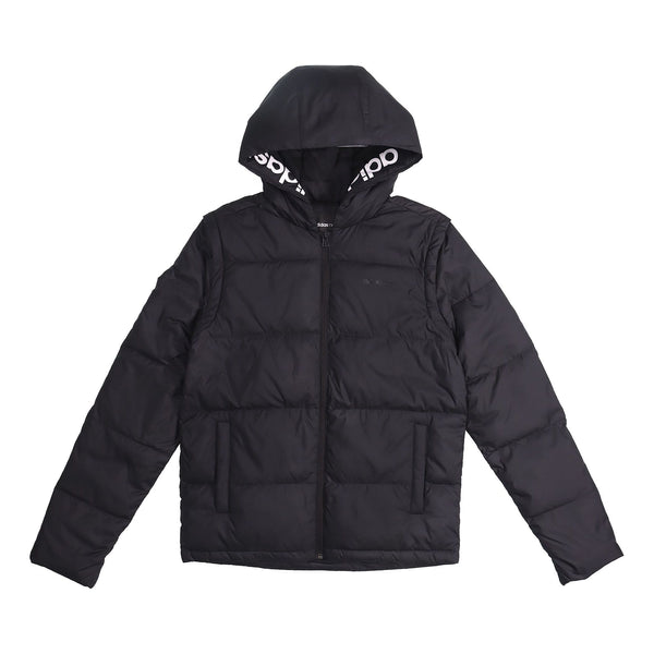 Пуховик adidas neo Windproof Keep Warm Hooded Down Jacket Black, черный