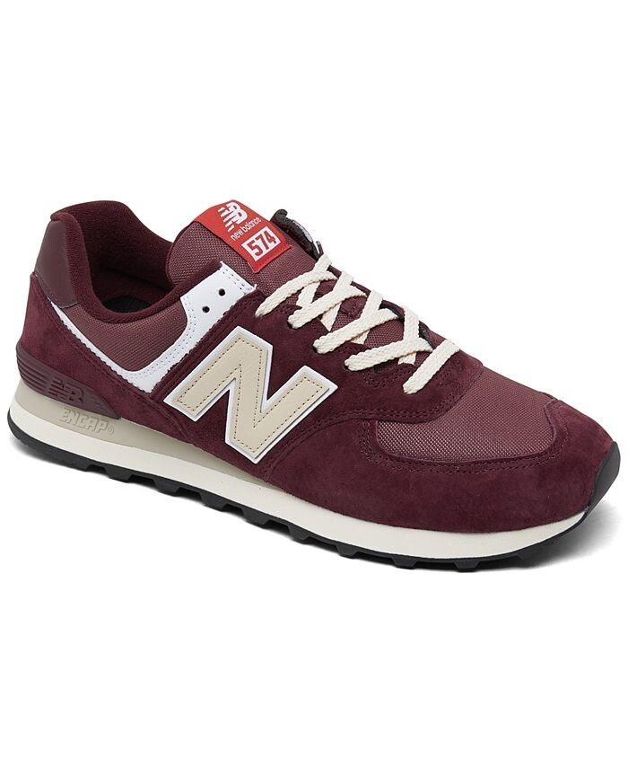 

Мужские повседневные кроссовки 574 от Finish Line New Balance, цвет Maroon, Gray