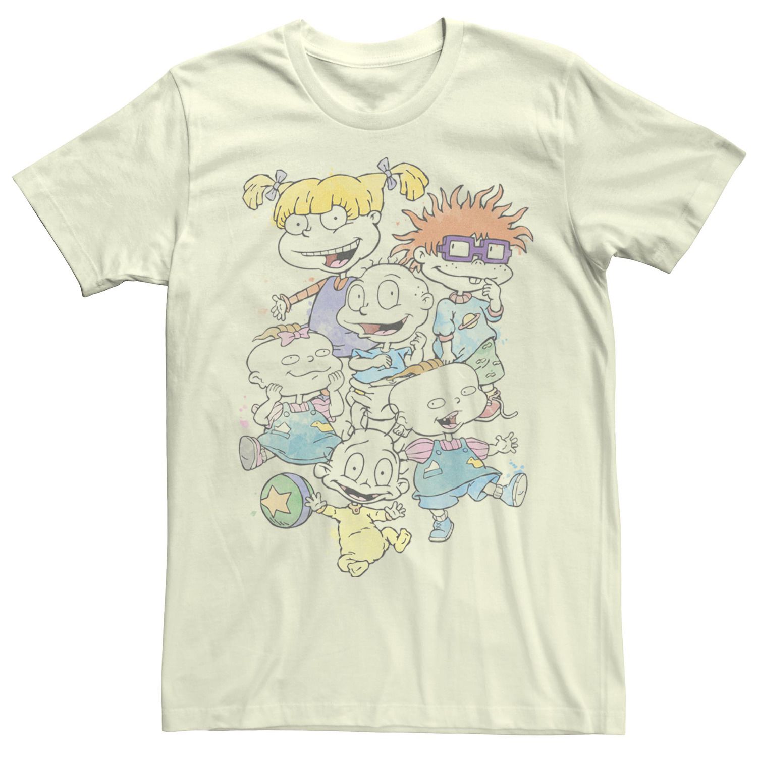 Мужская футболка Rugrats Watercolor Group Licensed Character