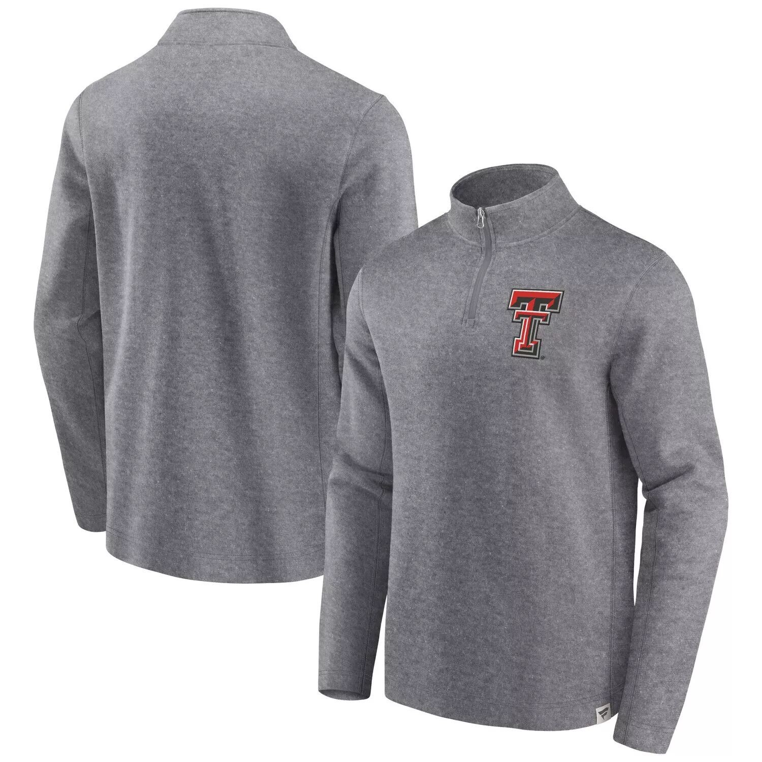 

Мужская брендовая куртка Heather Grey Texas Tech Red Raiders Vintage флисовая куртка с молнией четверть Fanatics