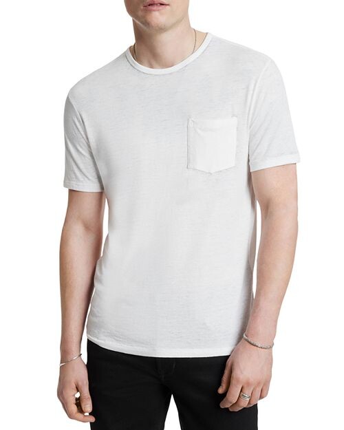 

Футболка с карманами Bond Burnout John Varvatos, цвет White