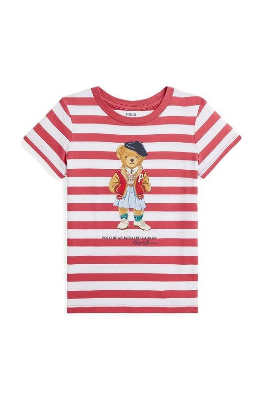 

Детская хлопковая футболка Polo Ralph Lauren, красный