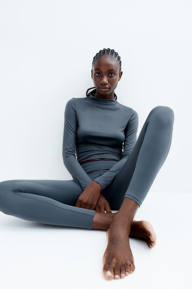

Рубашка из микрофибры с водолазкой H&M, серый
