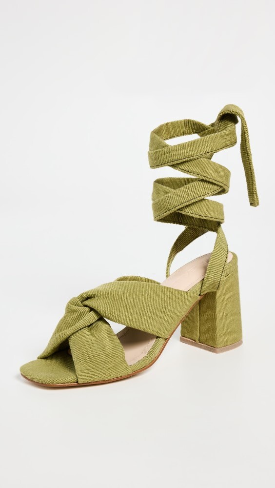 

Сандалии Shekudo Nonye Wrap Heels, оливковый