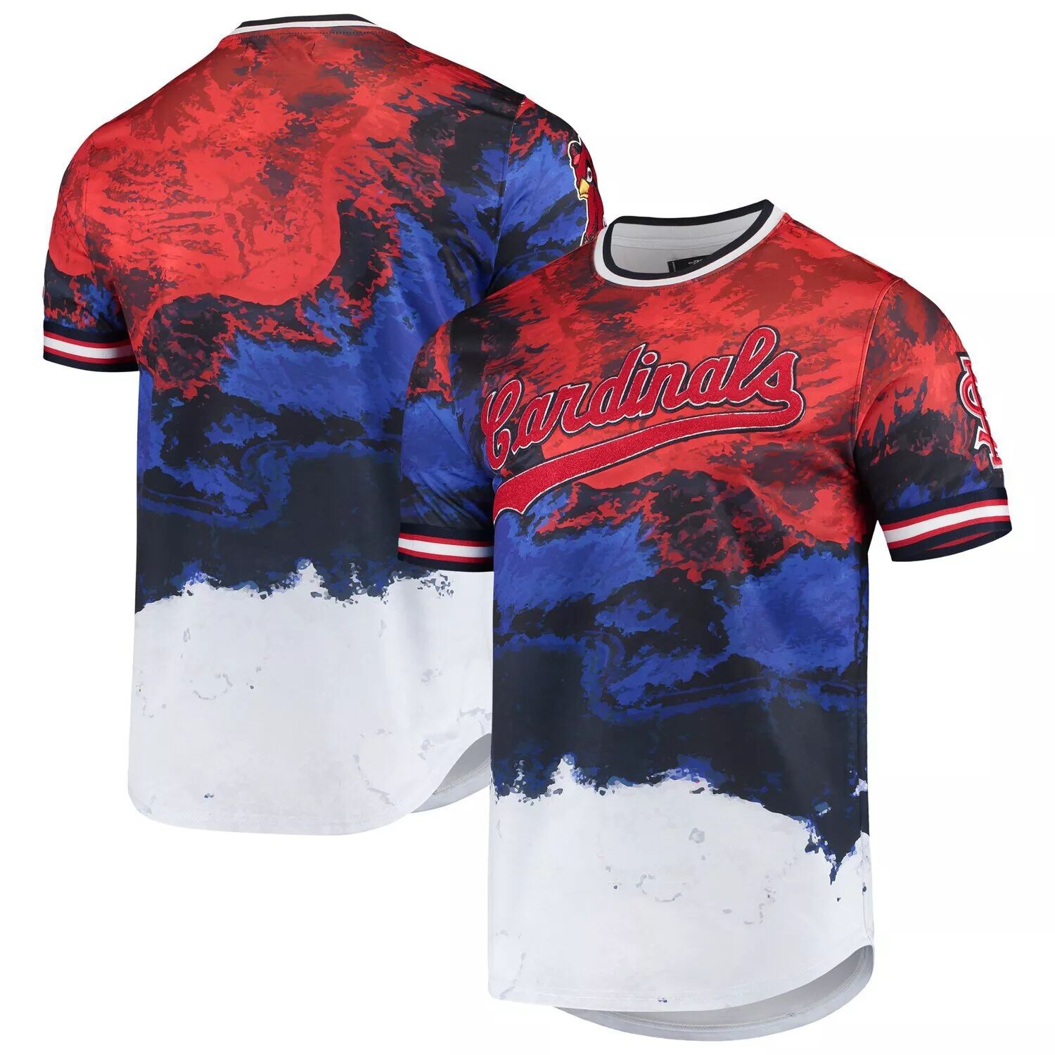

Мужская красно-бело-синяя футболка Royal St. Louis Cardinals Dip Dye, Красный