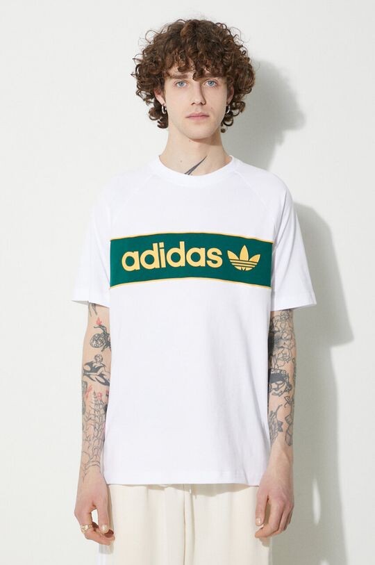 

Хлопковая футболка adidas Originals, белый