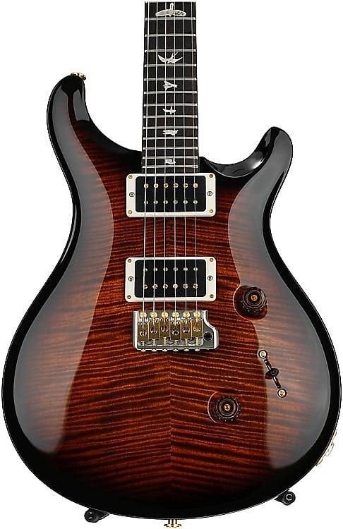 цена Электрогитара PRS Custom 24 Electric Guitar with Pattern Thin Neck - Black Gold Wrap Burst 10-Top