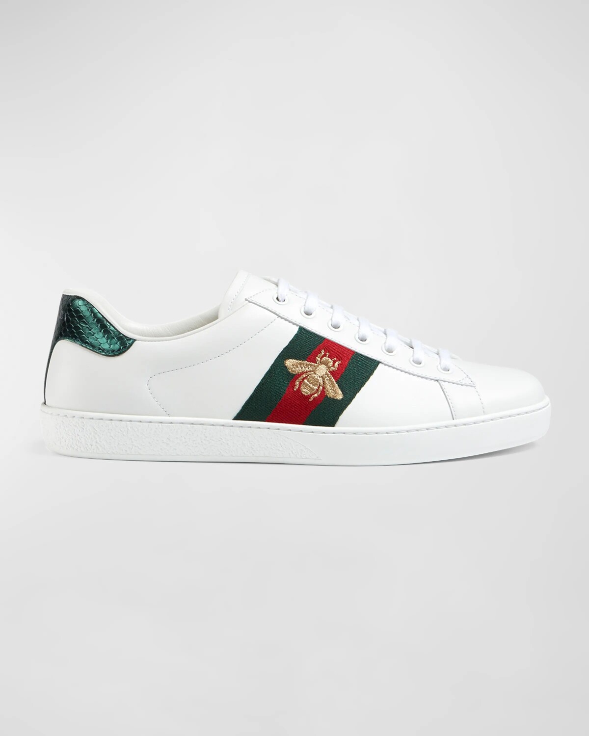 

Мужские низкие кеды New Ace с вышивкой Gucci, цвет White