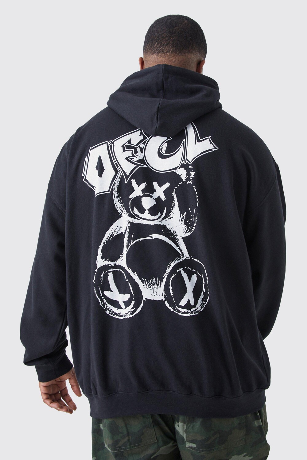

Толстовка plus ofcl bear Boohoo, черный