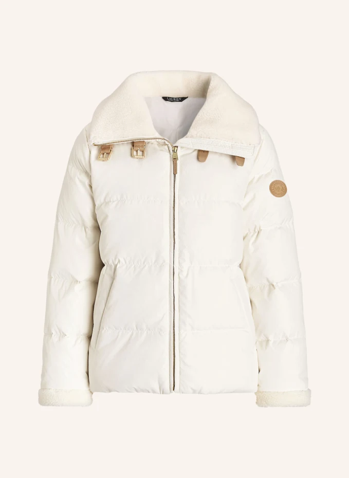 

Пуховик с плюшевым мехом Lauren Ralph Lauren, бежевый