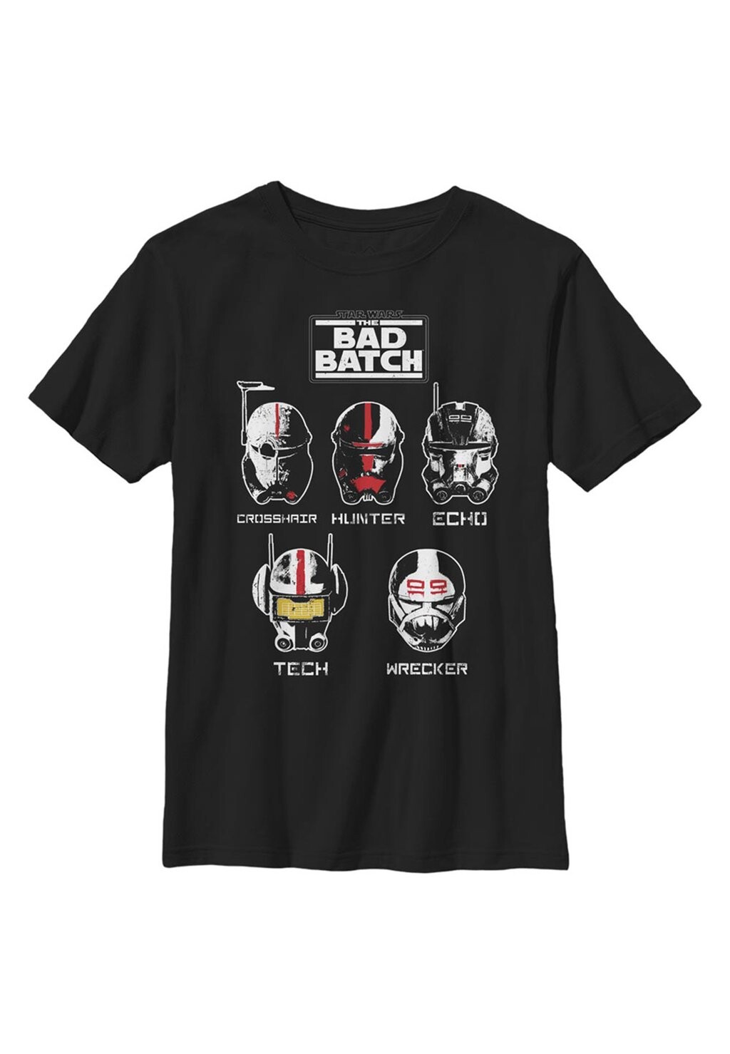 

Футболка с принтом Star Wars: The Bad Batch Helmet Group Star Wars, черный