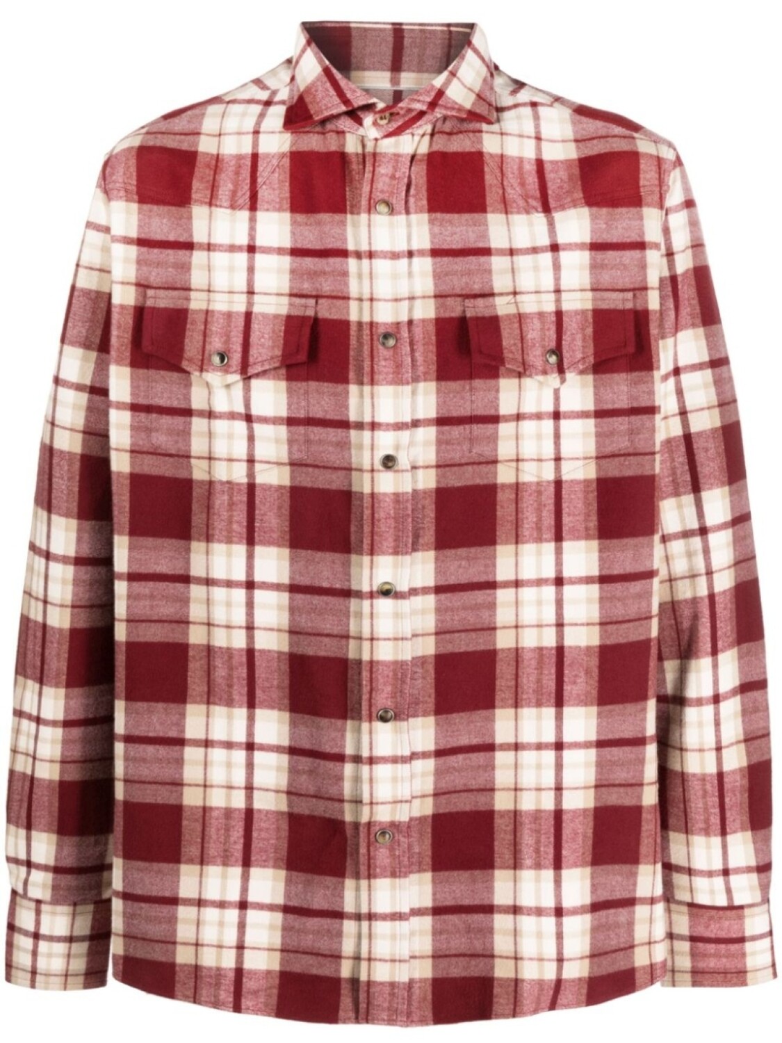 

Brunello Cucinelli рубашка в клетку, красный