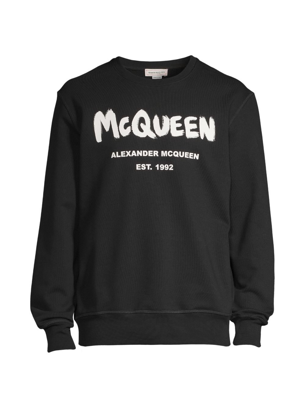 

Толстовка с круглым вырезом и логотипом граффити Alexander McQueen, черный