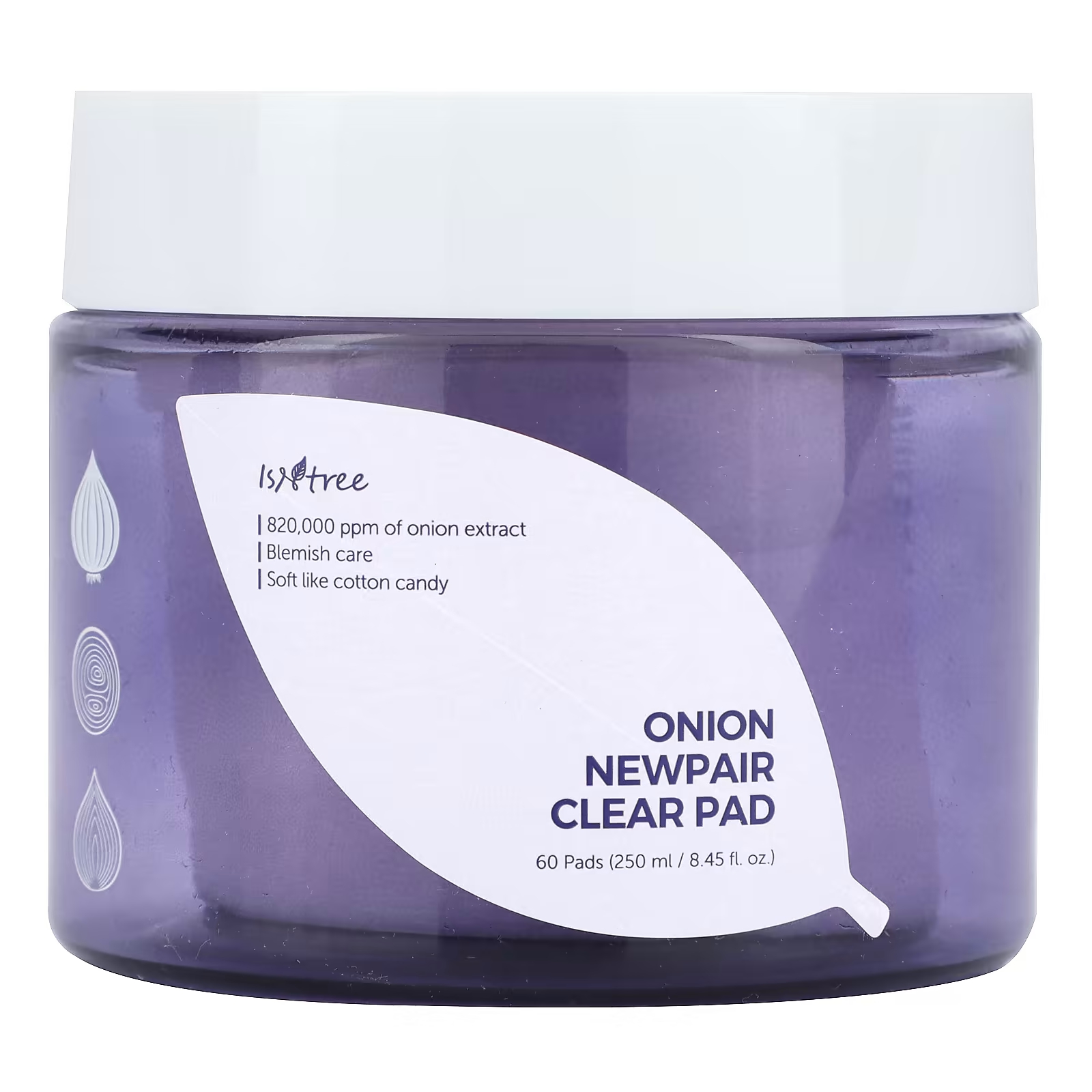 Пэды ISNtree Onion Newpair Clear Pad, 60 штук