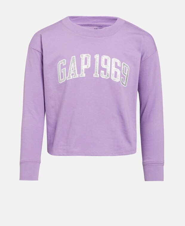 

Топ с длинными рукавами Gap, лиловый