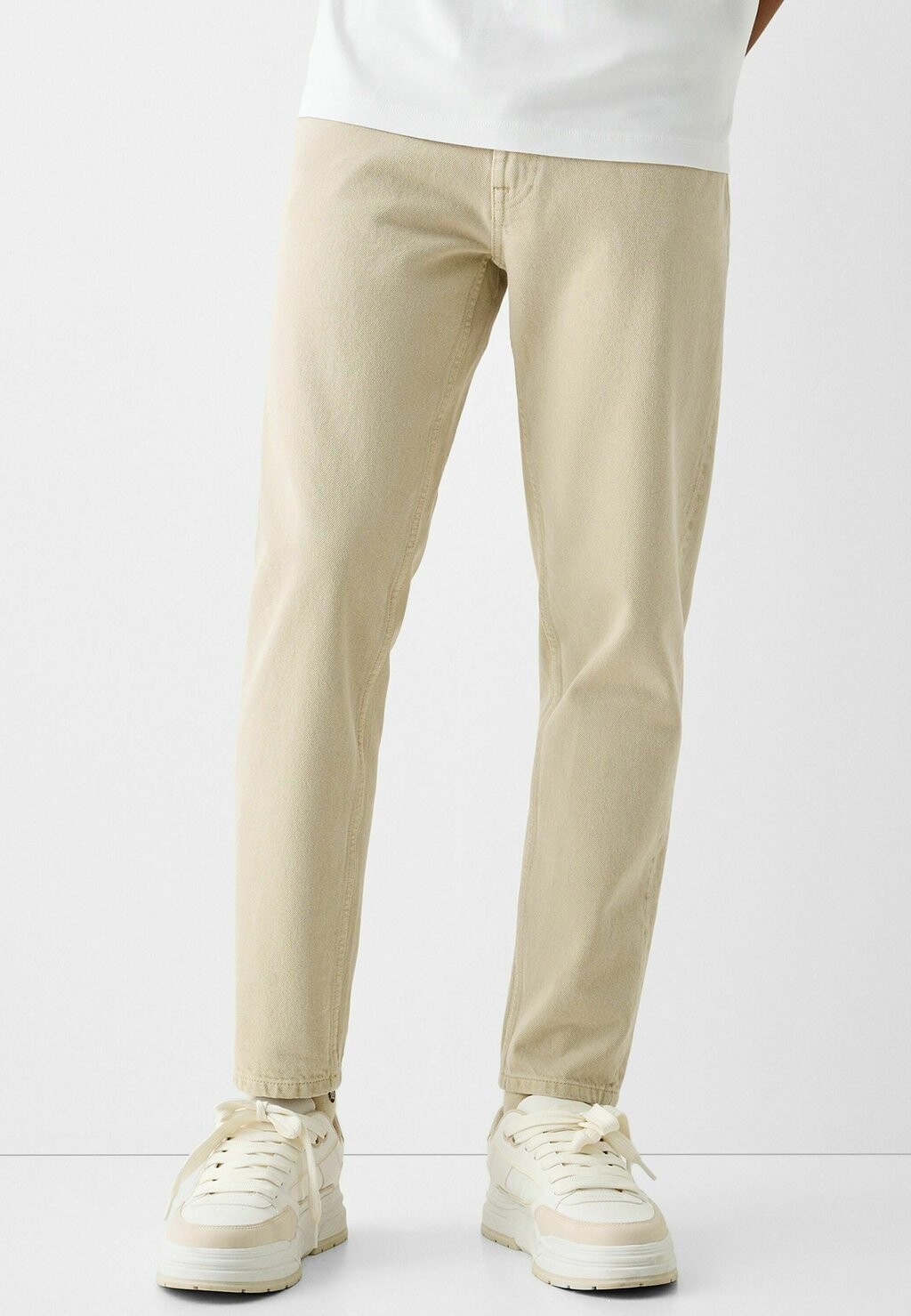 

Джинсы Straight Leg VINTAGE Bershka, цвет beige