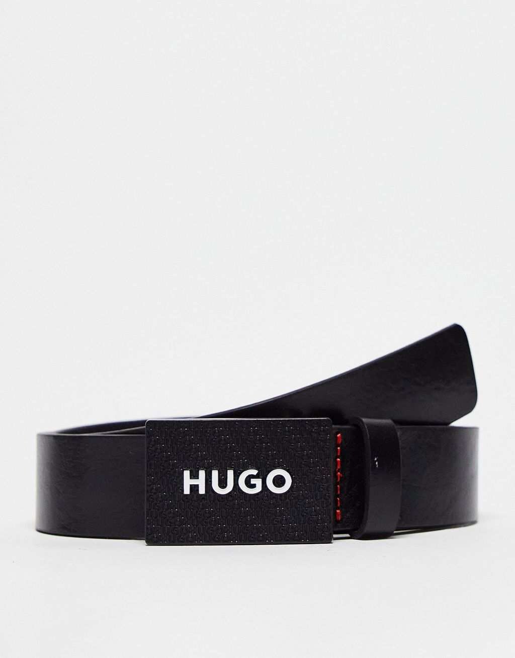 

Черный кожаный ремень HUGO Gilao