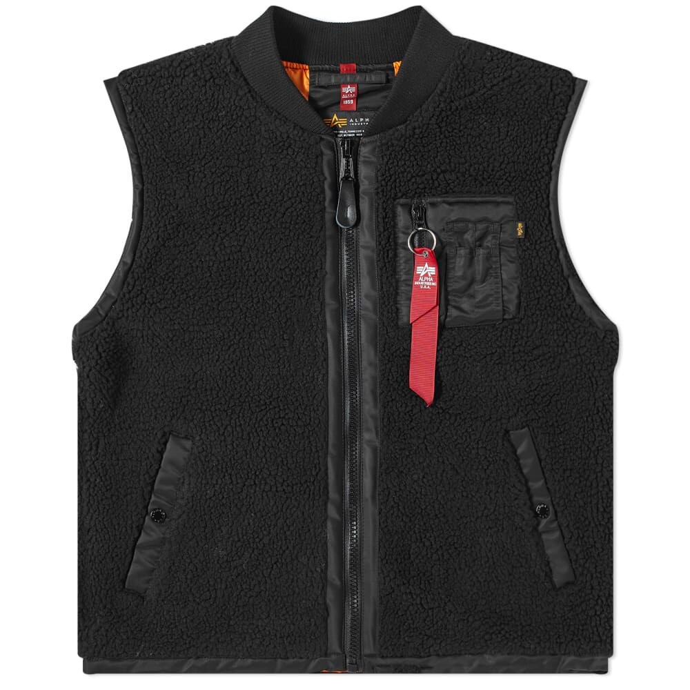 

Флисовый жилет Alpha Industries Тедди, черный