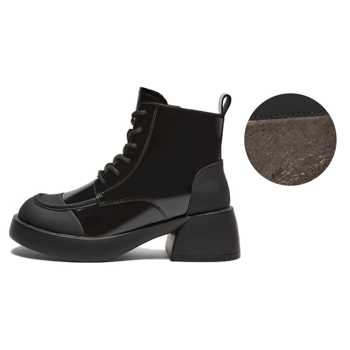 

Ботинки Martin Boot женские Basto, цвет Black Fleece-lined