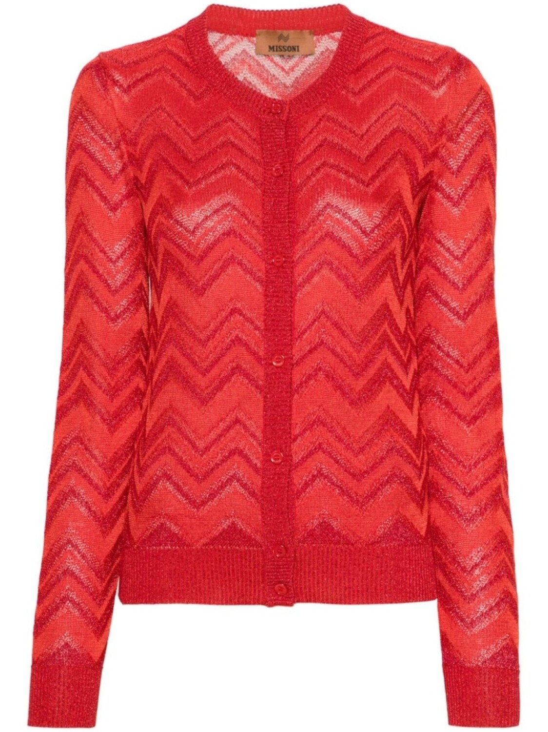 

Missoni кардиган с узором зигзаг, красный