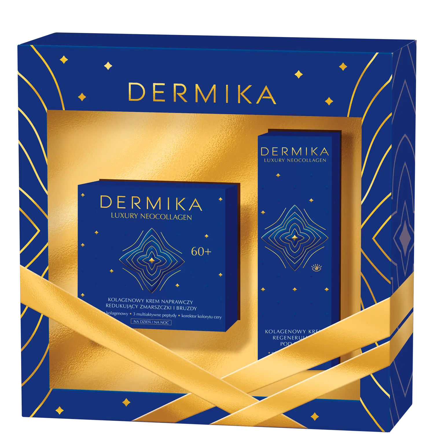 

Набор: коллагеновый восстанавливающий крем для лица 60+ Dermika Luxury Neocollagen, 15 мл