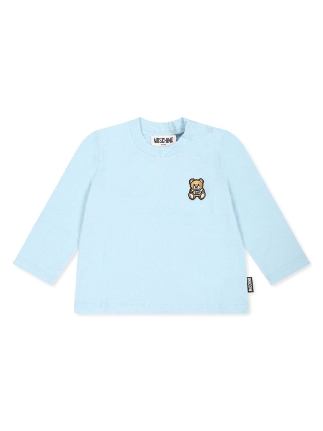 

Moschino Kids футболка с длинными рукавами и вышитым логотипом, синий