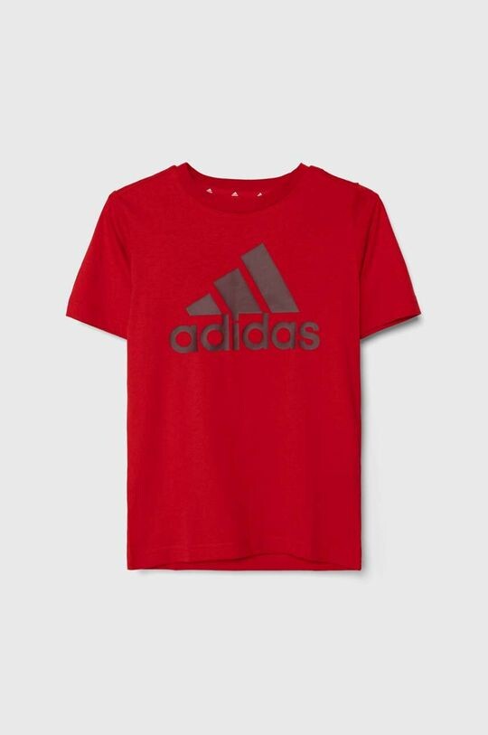 

Хлопковая футболка для детей adidas, красный