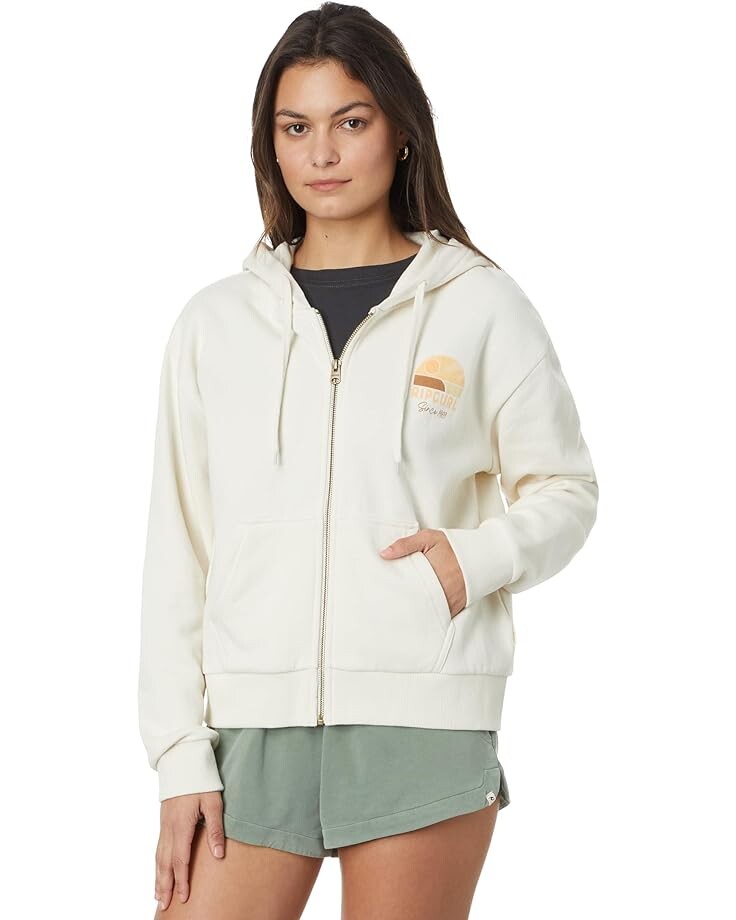 

Худи Rip Curl Line Up Relaxed Full Zip Hoodie, цвет Bone