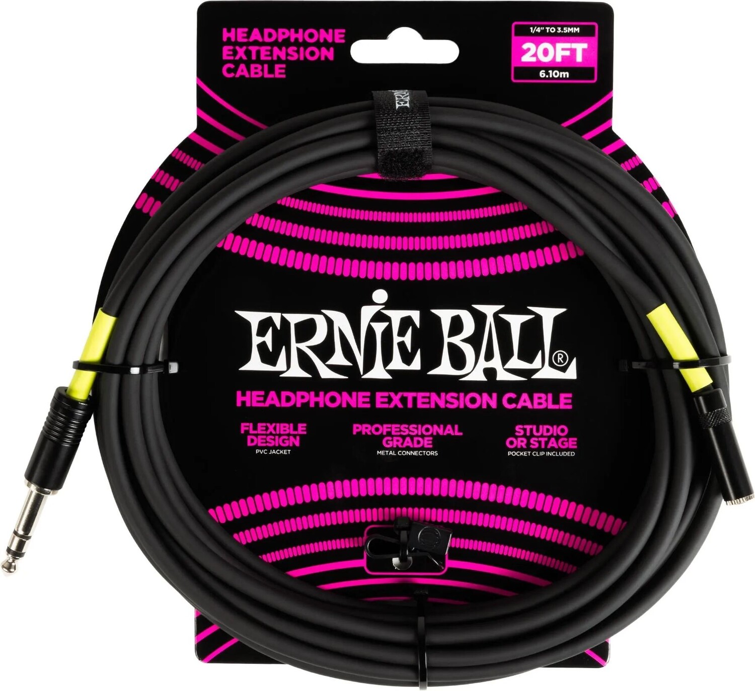 

Новый Ernie Ball P06423 Удлинительный кабель для наушников TRS «папа» 1/4 дюйма и гнездо TRS 3,5 мм — 20 футов