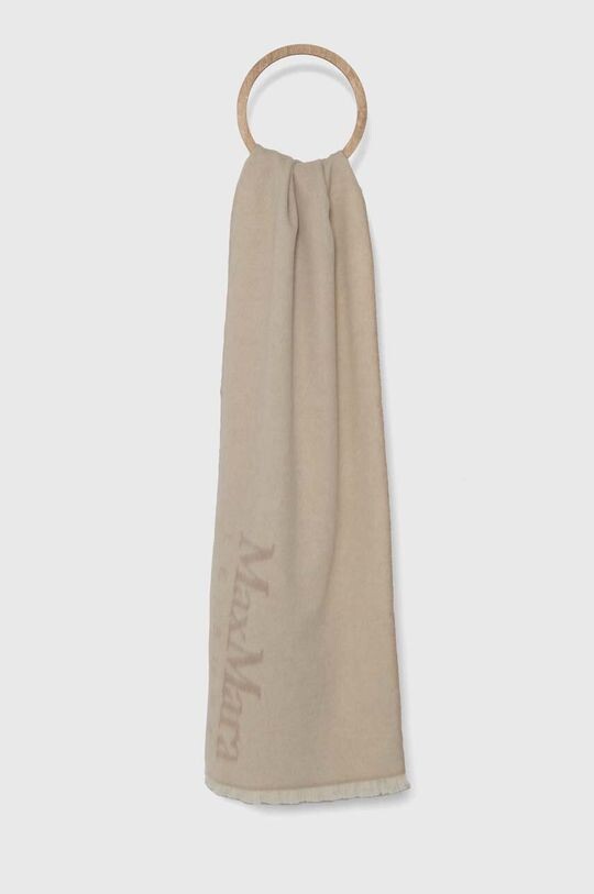 

Шерстяной шарф Max Mara Leisure, бежевый