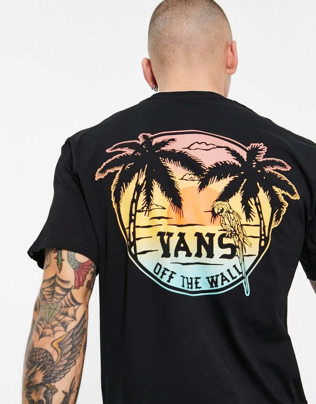 

Черная футболка с принтом на спине Vans Paradise, Черный