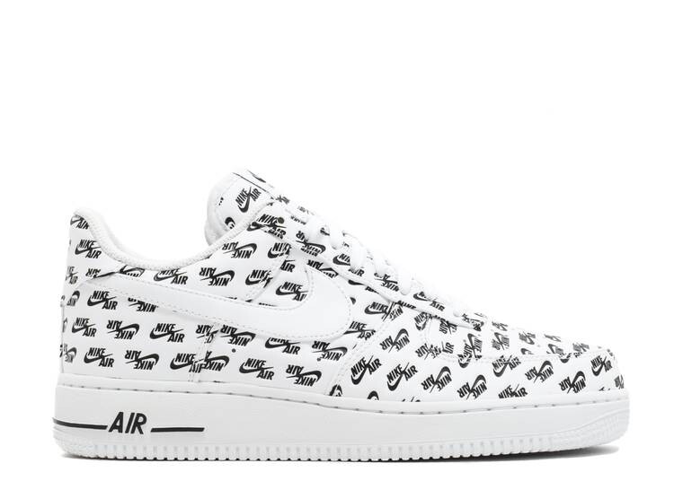 

Кроссовки Nike AIR FORCE 1 LOW 07 QS 'ALL OVER LOGO WHITE', белый, Белый;серый