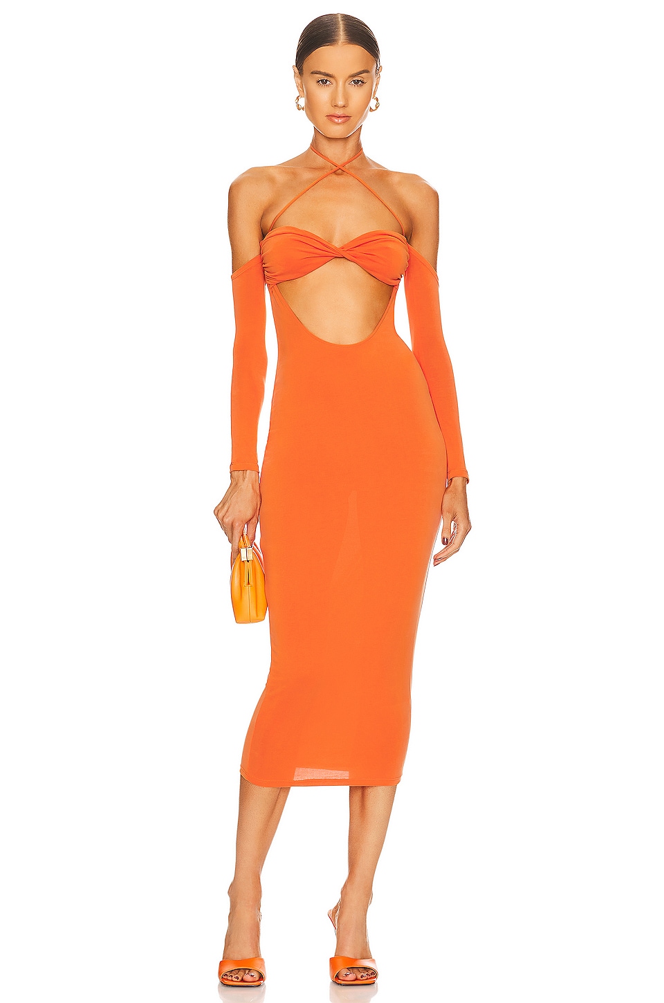Платье миди Camila Coelho Harmony, цвет Sunset Orange платье миди camila coelho lacy цвет peach
