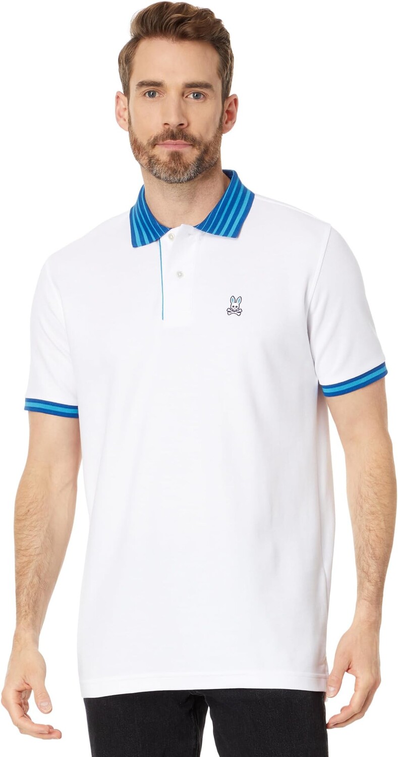 

Рубашка-поло Norris Pique Polo Psycho Bunny, белый